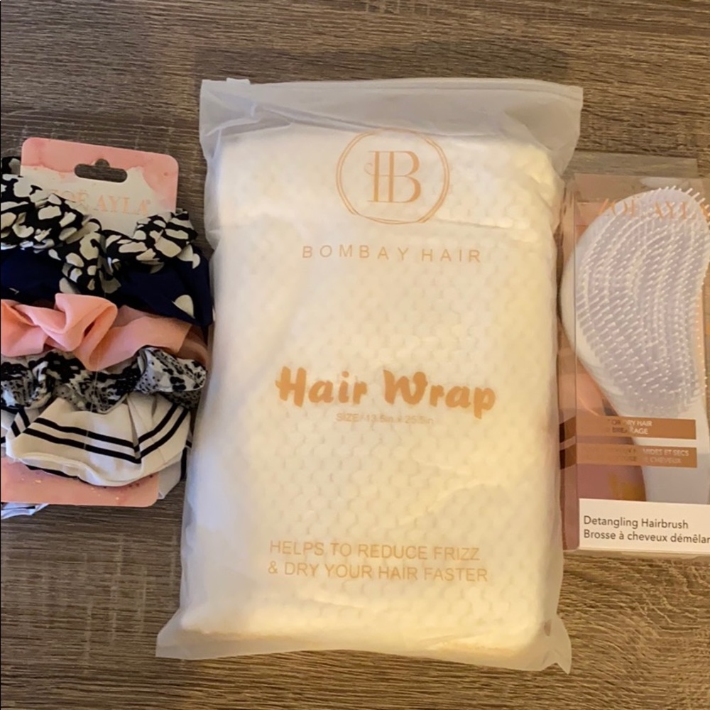 Bombay Hair Wrap, Zoe Ayla Brush & Scrunchies